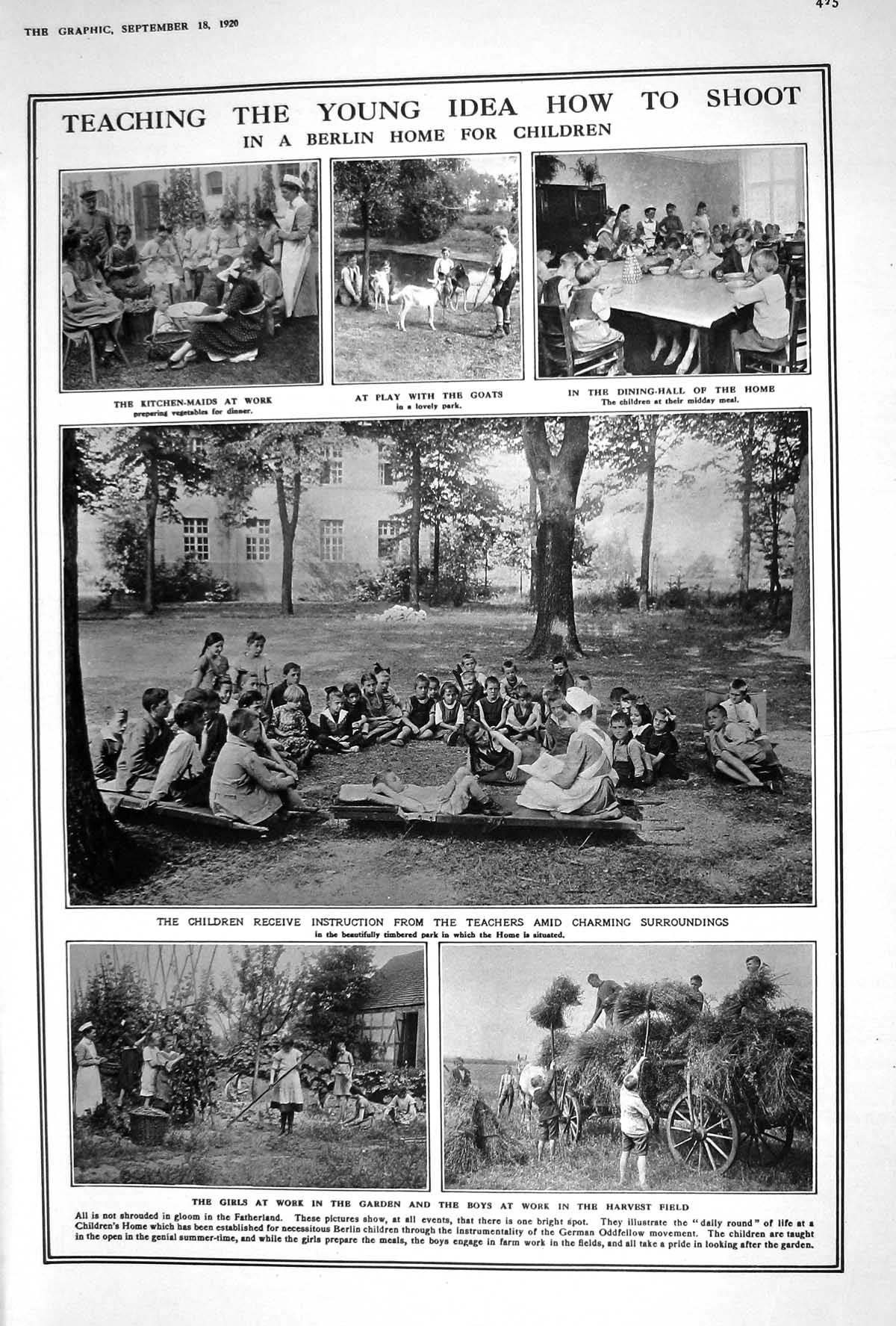 Old 1920 Berlin Home Children Teachers Harvest Doctor Wilfred Grenfel 20th