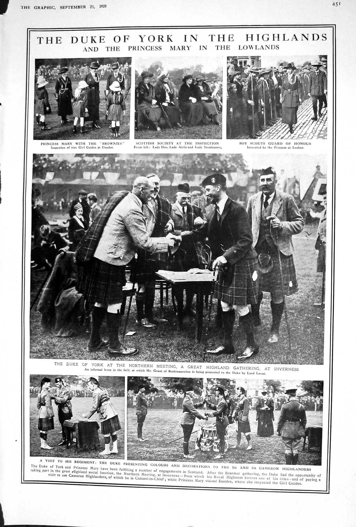 Old 1920 Duke York Scotland Princess Mary Dundee Inverness Bamberger 20th
