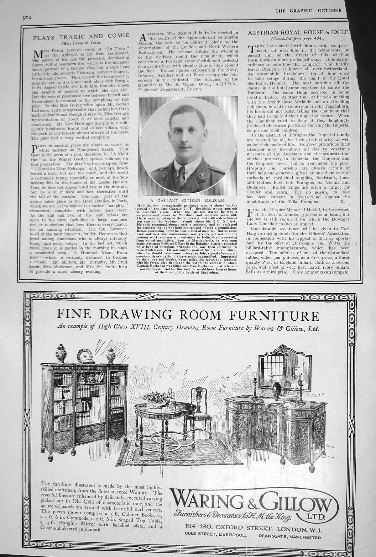 Old Damaged 1920 Captain Bradfield Waring Gillow Rolls Royce Conduit 20th