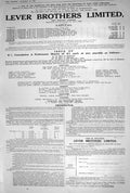 Old 1920 Advertisement Lever Brothers Limited Port Sunlight Mancheste 20th