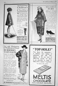 Old 1920 Debenham Freebody Marshall Snelgrove Meltis Chocolate Burber 20th