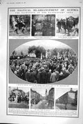 Old Print 1920 Political Re-Arrangement Austria Serbian Siers Villach Kl 20th
