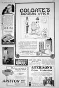 Old 1920 Advertisement Colgate Shaving Stick Ariston Beef Suet Binocu 20th