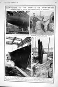 Old 1920 Japanese Ship Mutsu German War Aeroplanes Execution Barry Ti 20th
