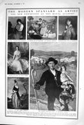 Old 1920 Spainish Art Acosta Merquita Moises Bulgaria Statue Gladston 20th