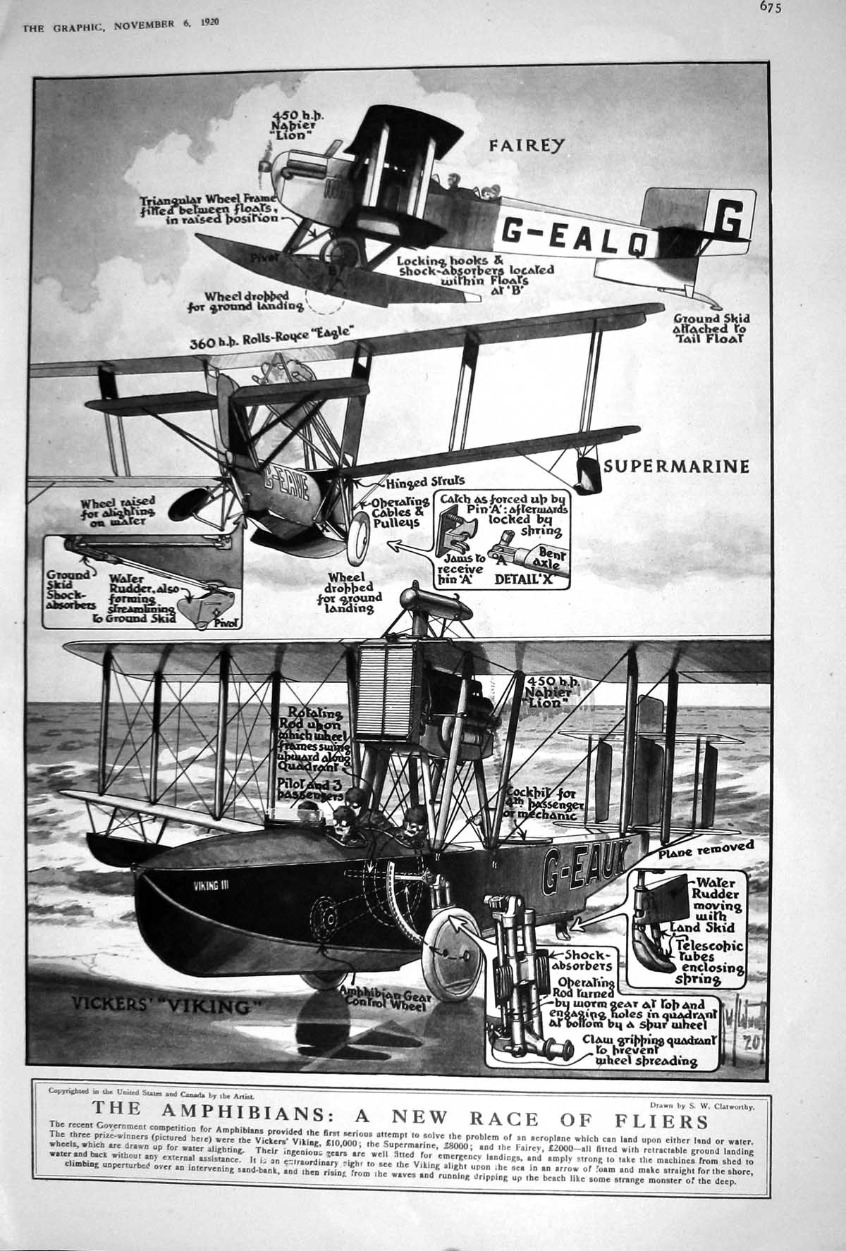 Old 1920 Amphibians Aircraft Viking Fairey Victoria Memorial Hyderaba 20th
