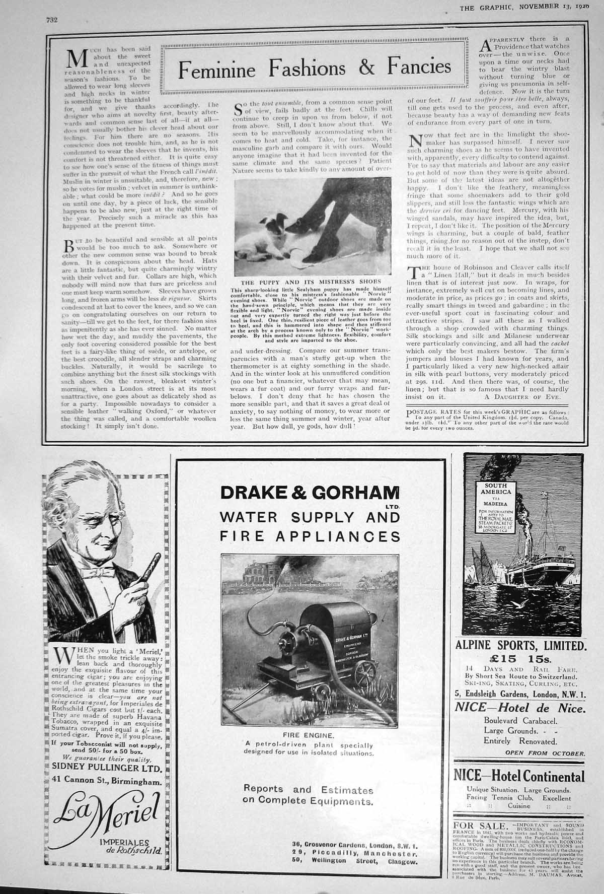 Old 1920 Puppy Dog Sealyham Drake Gorham Ship Colgate Shaving Stick M 20th