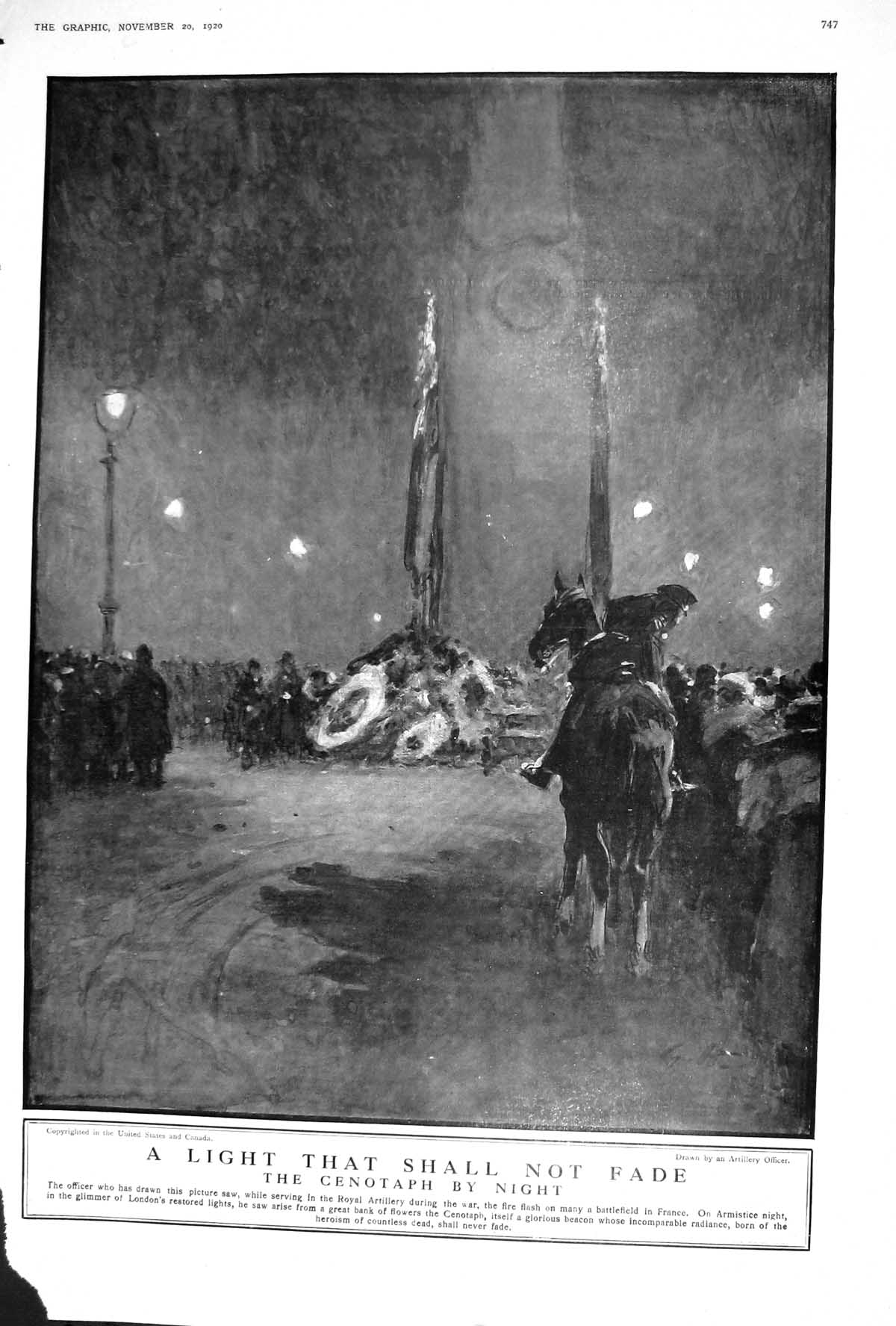 Old 1920 Cenotaph Armistice War Dead Flowers Hymans Palace Nations Ge 20th