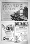 Antique Old Print 1920 Otard'S Brandy Primus Engineering Osram Electric Lamps
