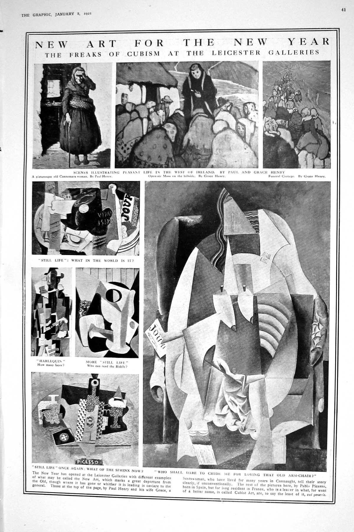 Old 1921 Art Cubism Leicester Galleries West End London Sale Berlin T 20th