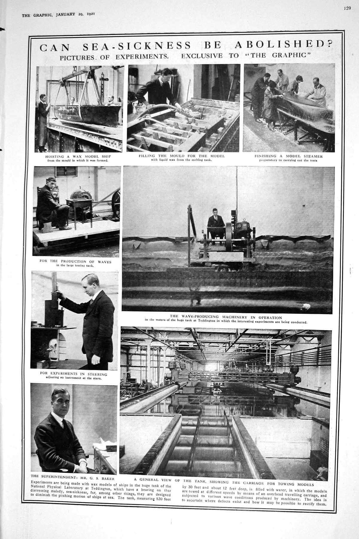 Old 1921 Sea-Sickness Experiments Baker Famine Vienna Macfie Doctor M 20th