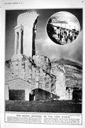 Old 1921 Cote D'Azur Tower Augustus Ruins Architecture Court Room Sce 20th