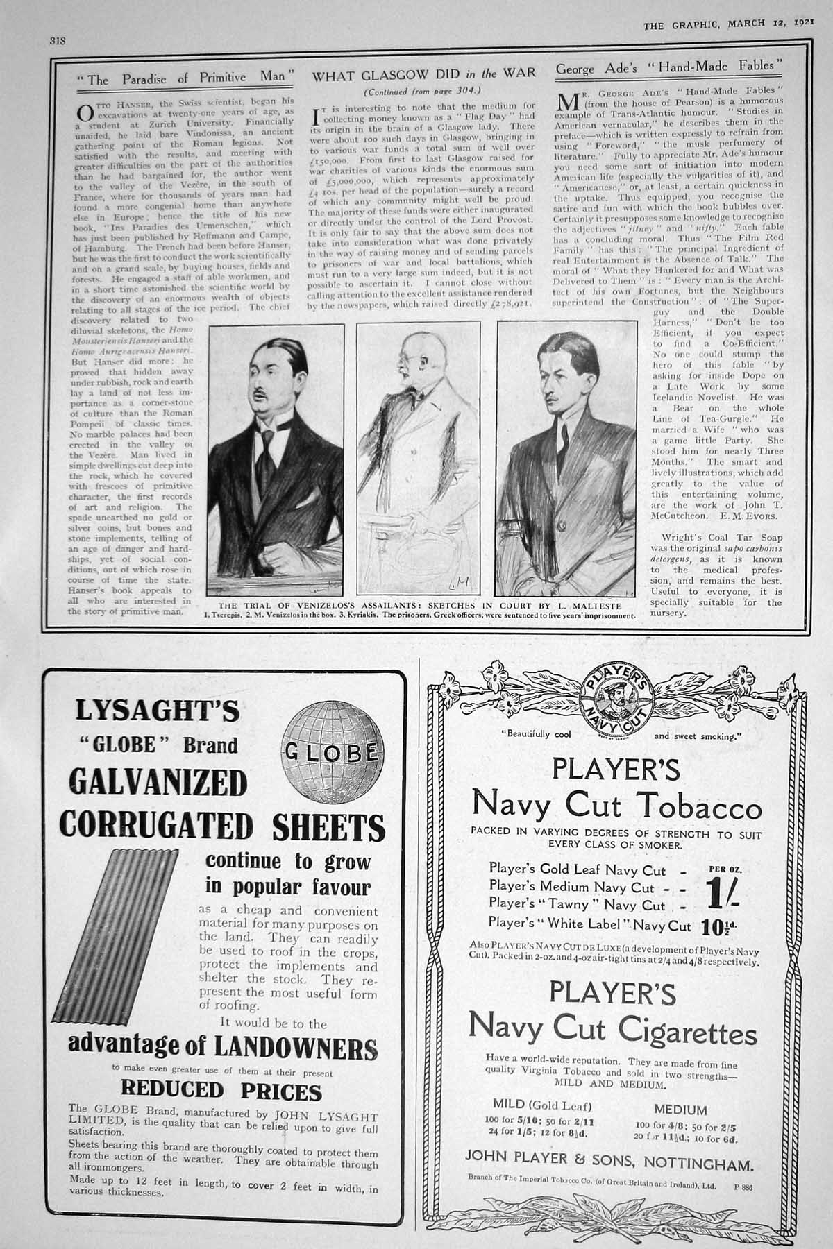 Old 1921 Court Trial Venizelos Tserepis Kyriakis Tobacco Muratti Ciga 20th