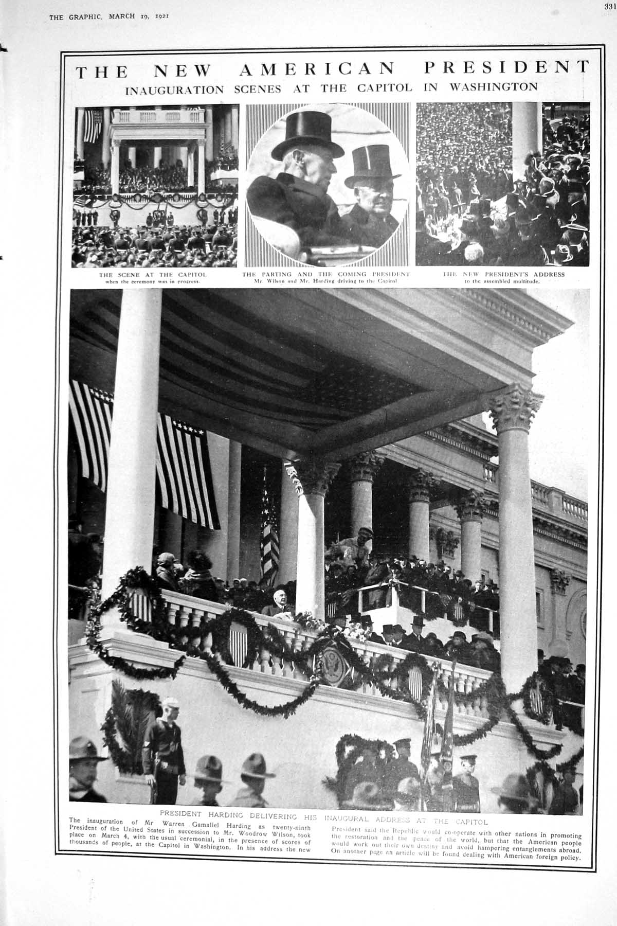 Old 1921 America President Wilson Warren Hardin Washington Austria Em 20th