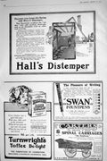 Antique Old Print 1921 Hall'S Distemper Swan Fountain Pens Carter'S Carriages