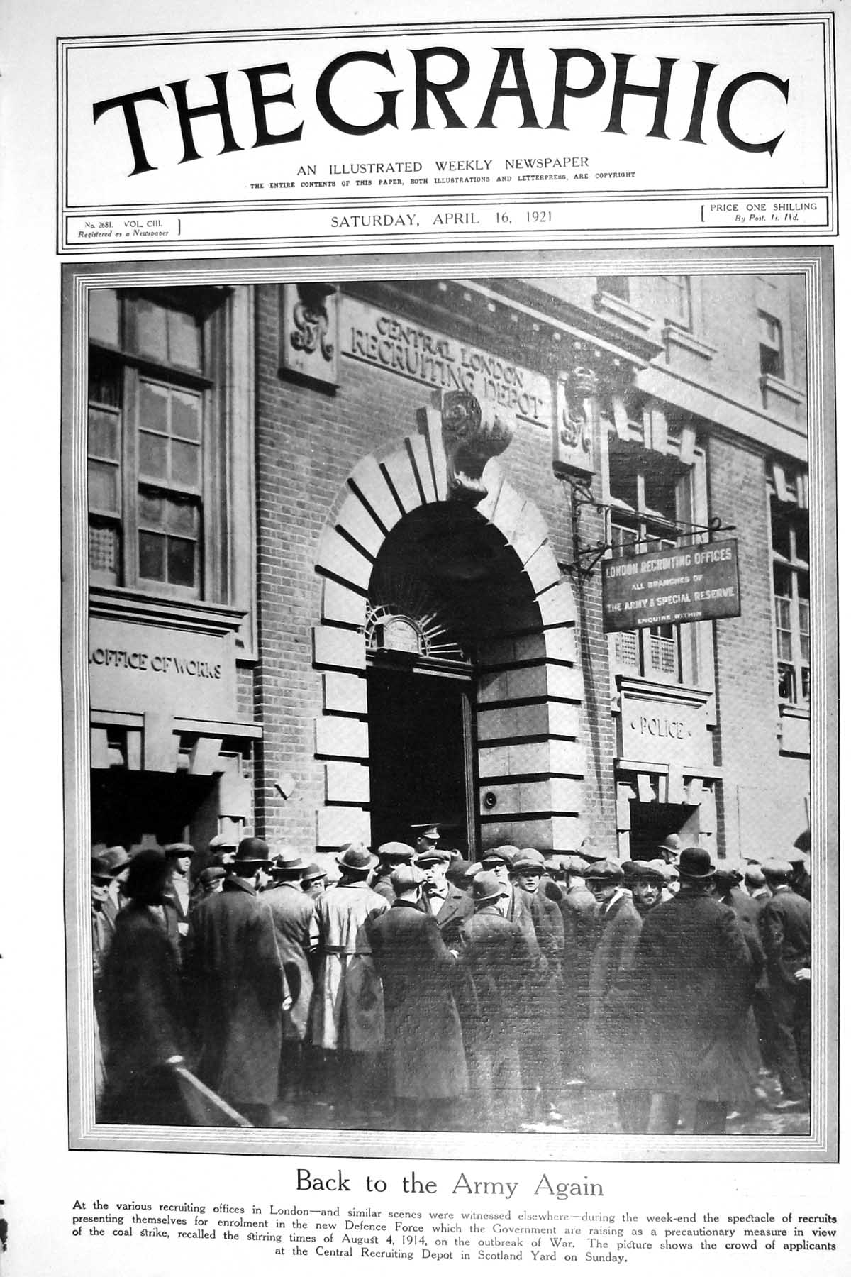 Old 1921 London War Recruiting Office Mining Duncan Graham Henry Wils 20th