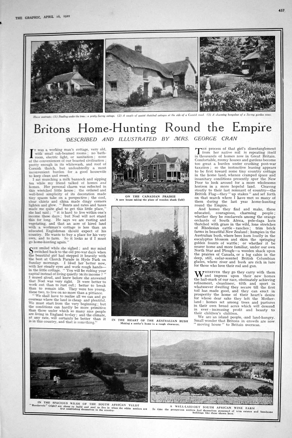 Old 1921 Africe Veldt Wine Farm Australia Bush Canada Prince Albert Q 20th
