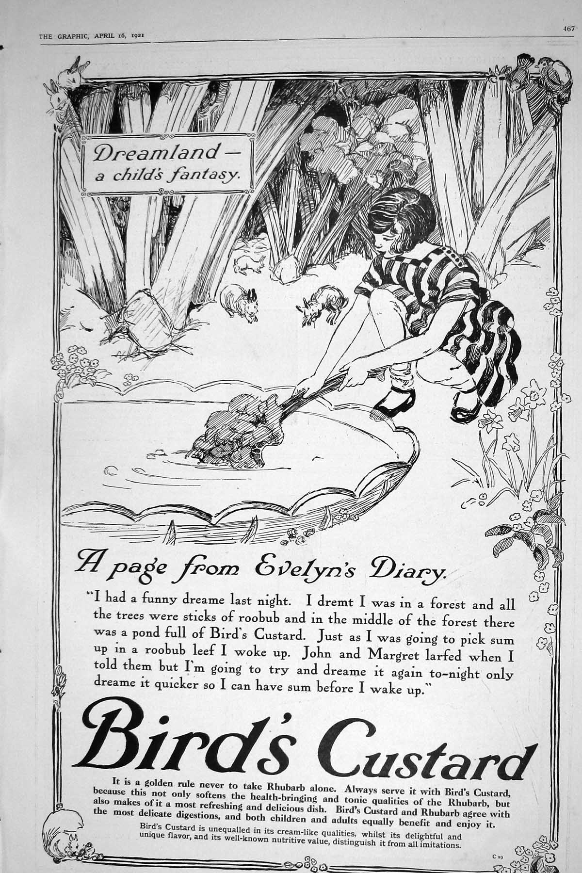 Old Print 1921 Bird'S Custard Tamborina Prince Andrew Greece Luiggi Italy 20th