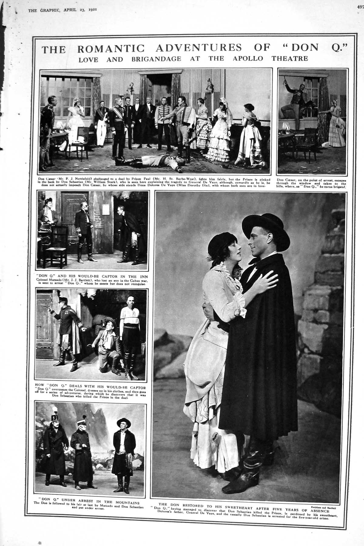Antique Print 1921 Apollo Theatre NettlefBartlett Don Q Belgian Congo Orchi