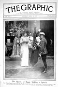 Old 1921 Queen Spain Victoria Eugenie King Alfonso Burnet Dick Branso 20th