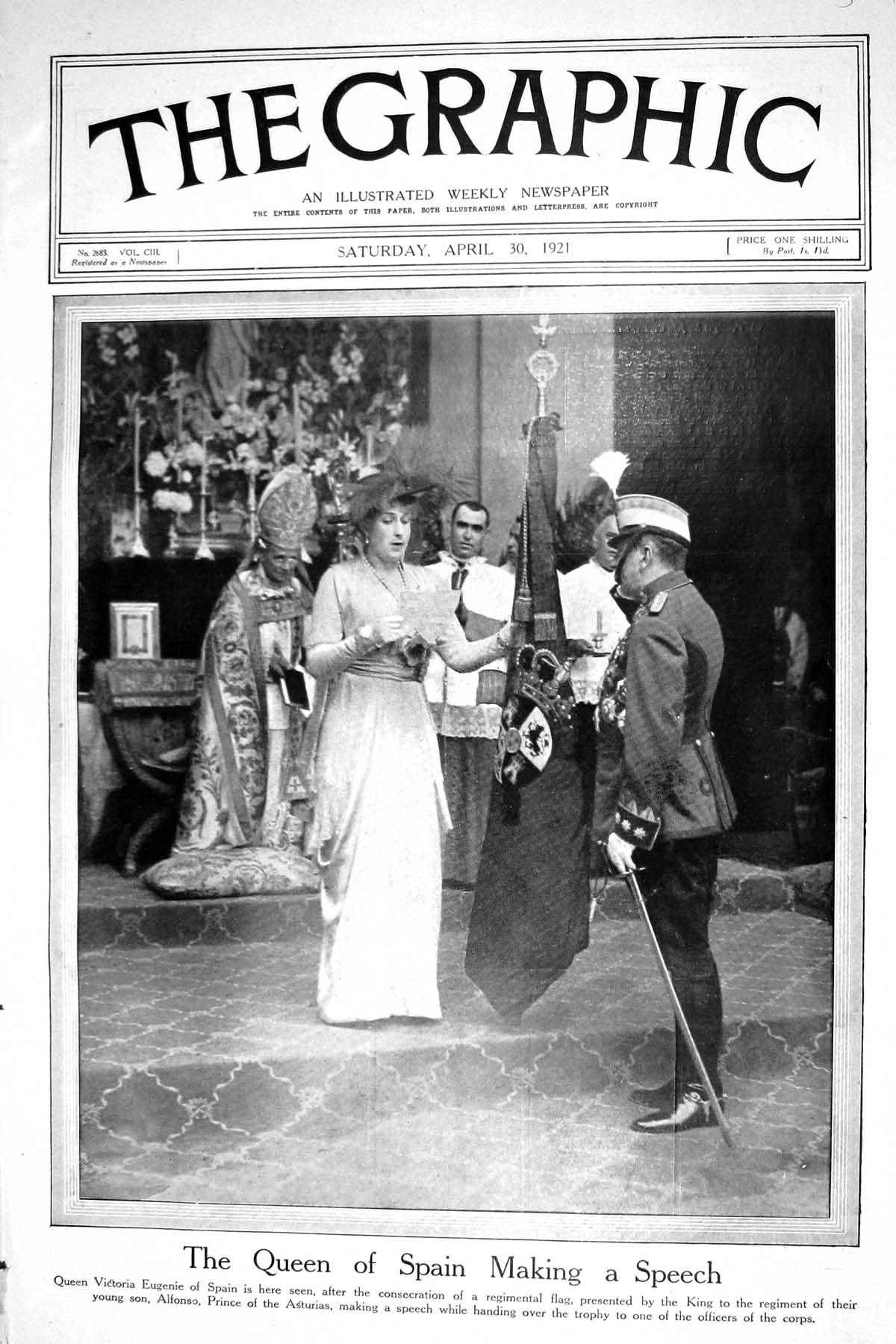 Old 1921 Queen Spain Victoria Eugenie King Alfonso Burnet Dick Branso 20th