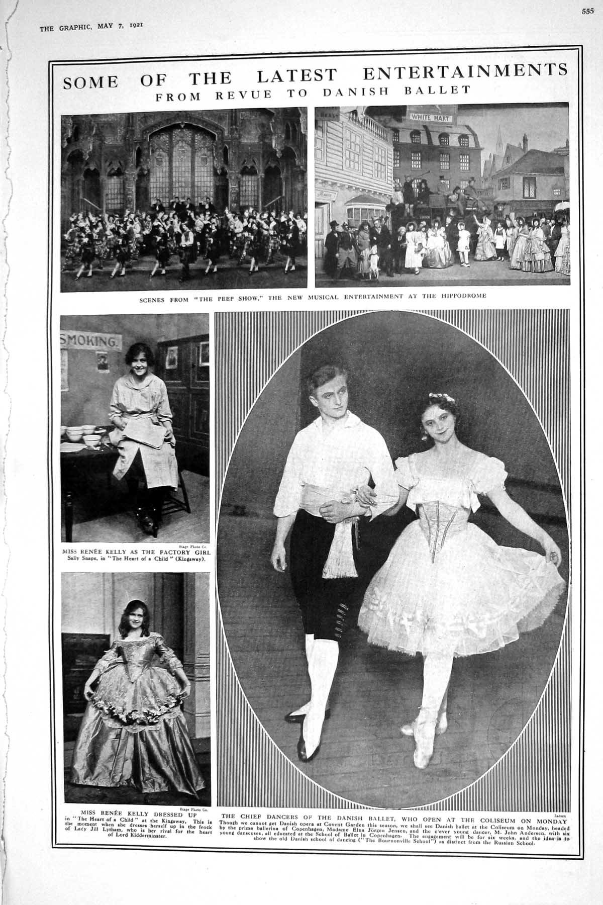 Old 1921 Danish Ballet Hippodrome Kelly Kingsway Jensen Anderson Mask 20th