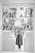 Old 1921 Italian Trade Fair Milan Travelling Theatre Wandering Minstr 20th