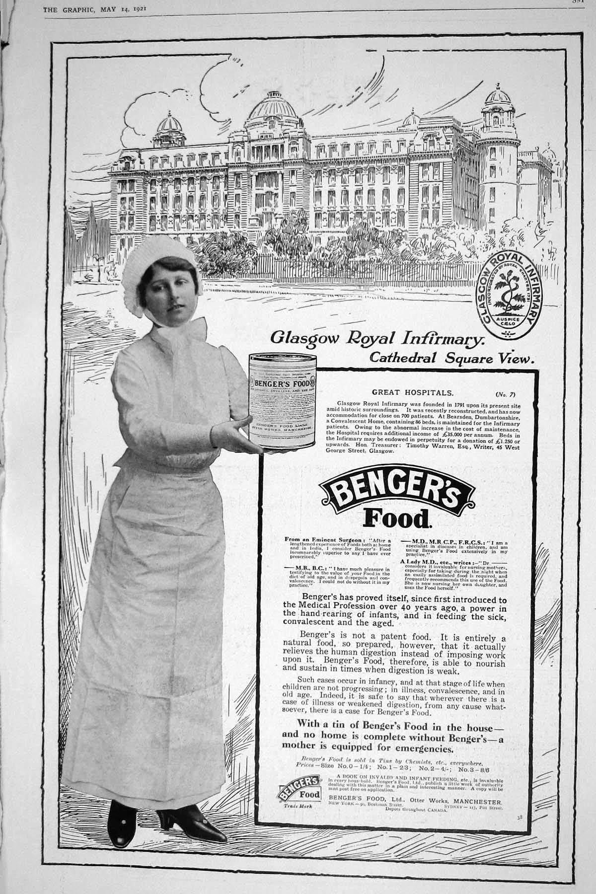 Antique Print 1921 Benger'S Food Richmond Ashton Watkin Atco Motor Tobacco 20th