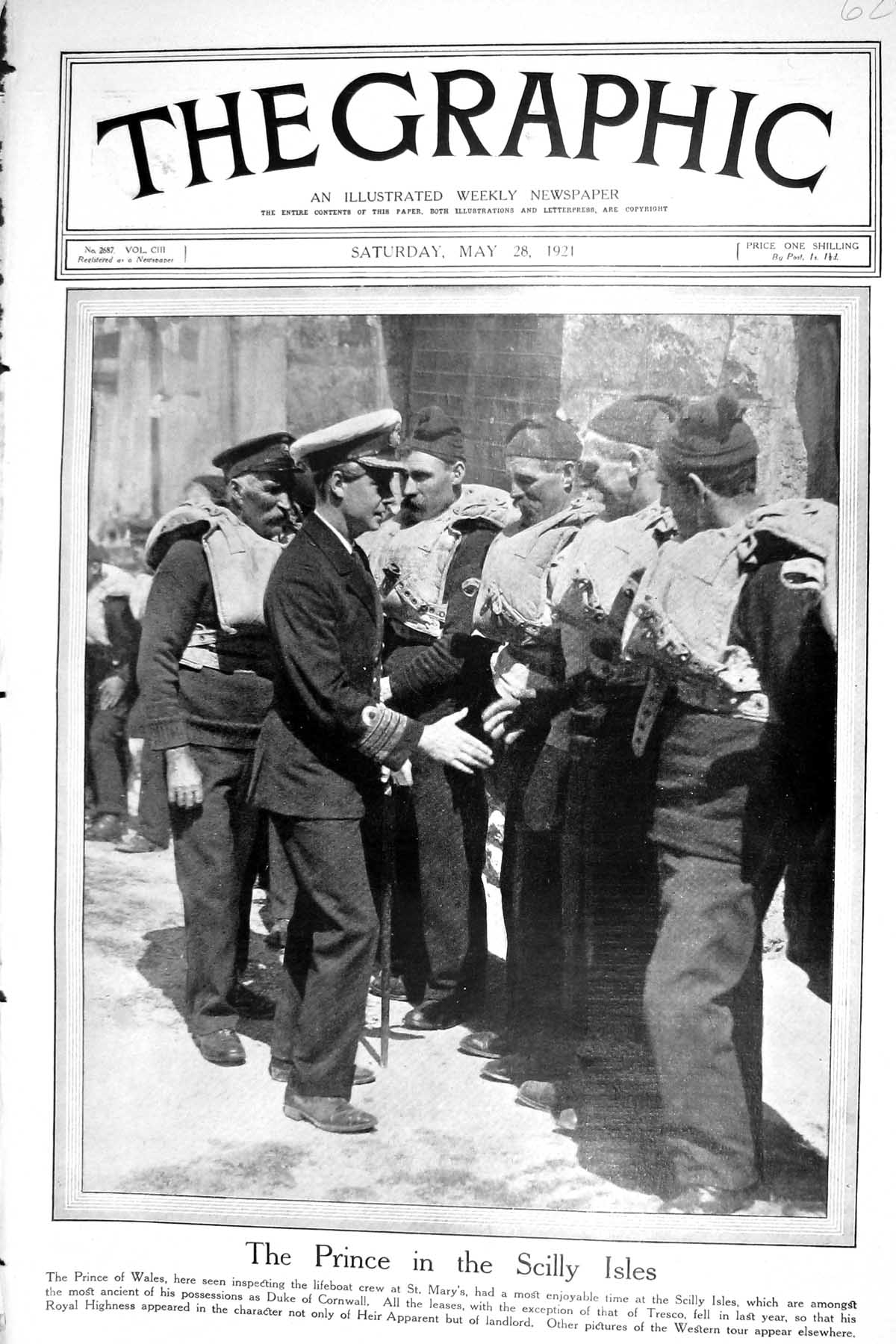 Old 1921 Prince Wales Lifeboat Crew Scilly Isles Admiral Sims Southwa 20th