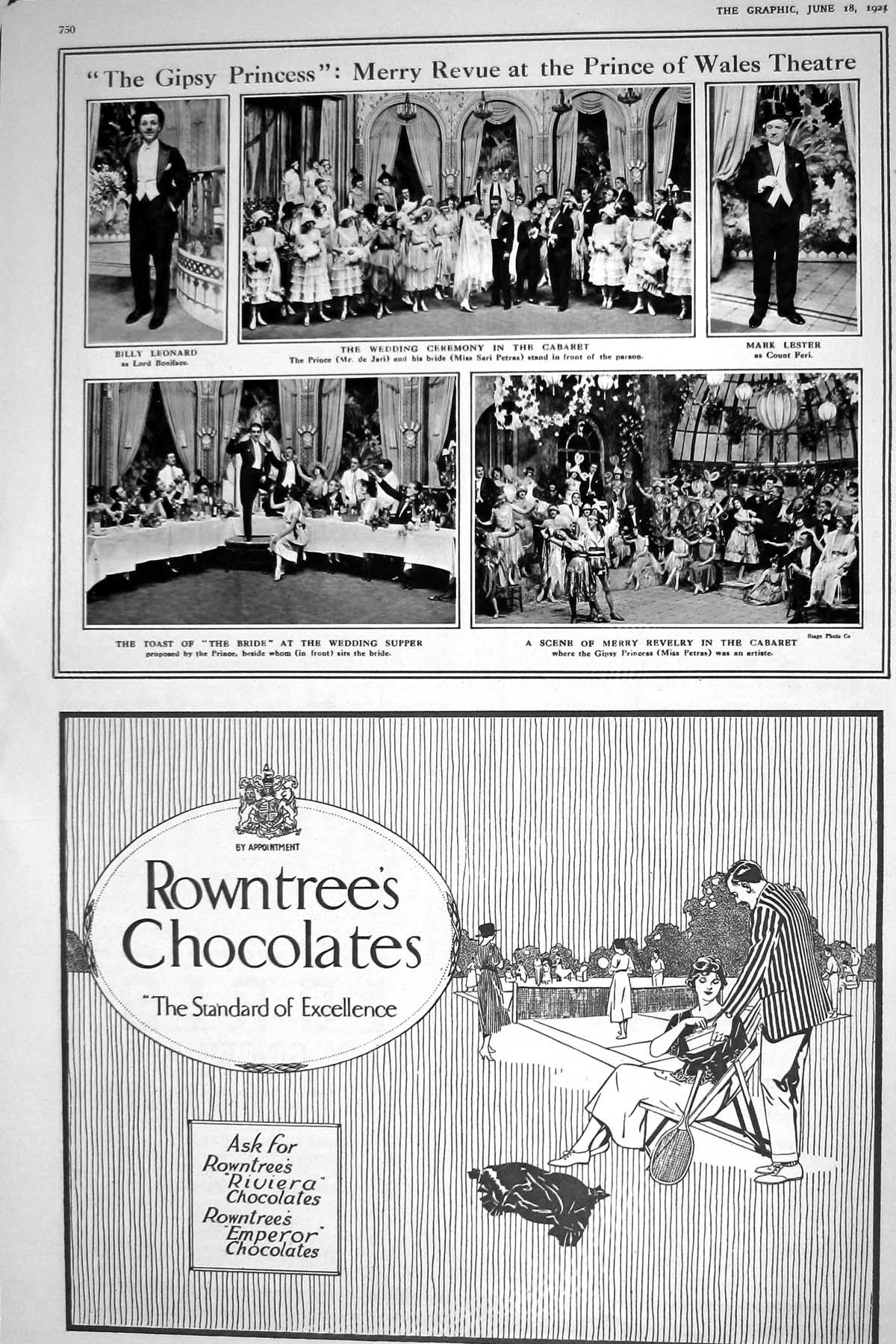 Old 1921 Theatre Leonard Lester Gipsy Princess Rowntrees Boots Sanato 20th