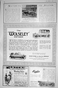 Old Print 1921 Wolseley Motor Car Malcolm Campbell Carters Chairs Humber 20th
