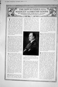 Old Print 1921 Walter Townley Portrait Haagsche Post Zimmerman Rotterdam 20th