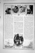 Antique Old Print 1921 Holland Leyden Haarlem Dwelling-Houses Kanters Pencils