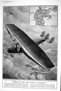 Old 1922 Germany Civil Aeroplane Professor Junkers Victory Memorial M 20th
