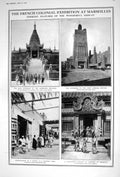 Old 1922 Exhibition Marseilles Cambodian Building Moorish Town Cricke 20th