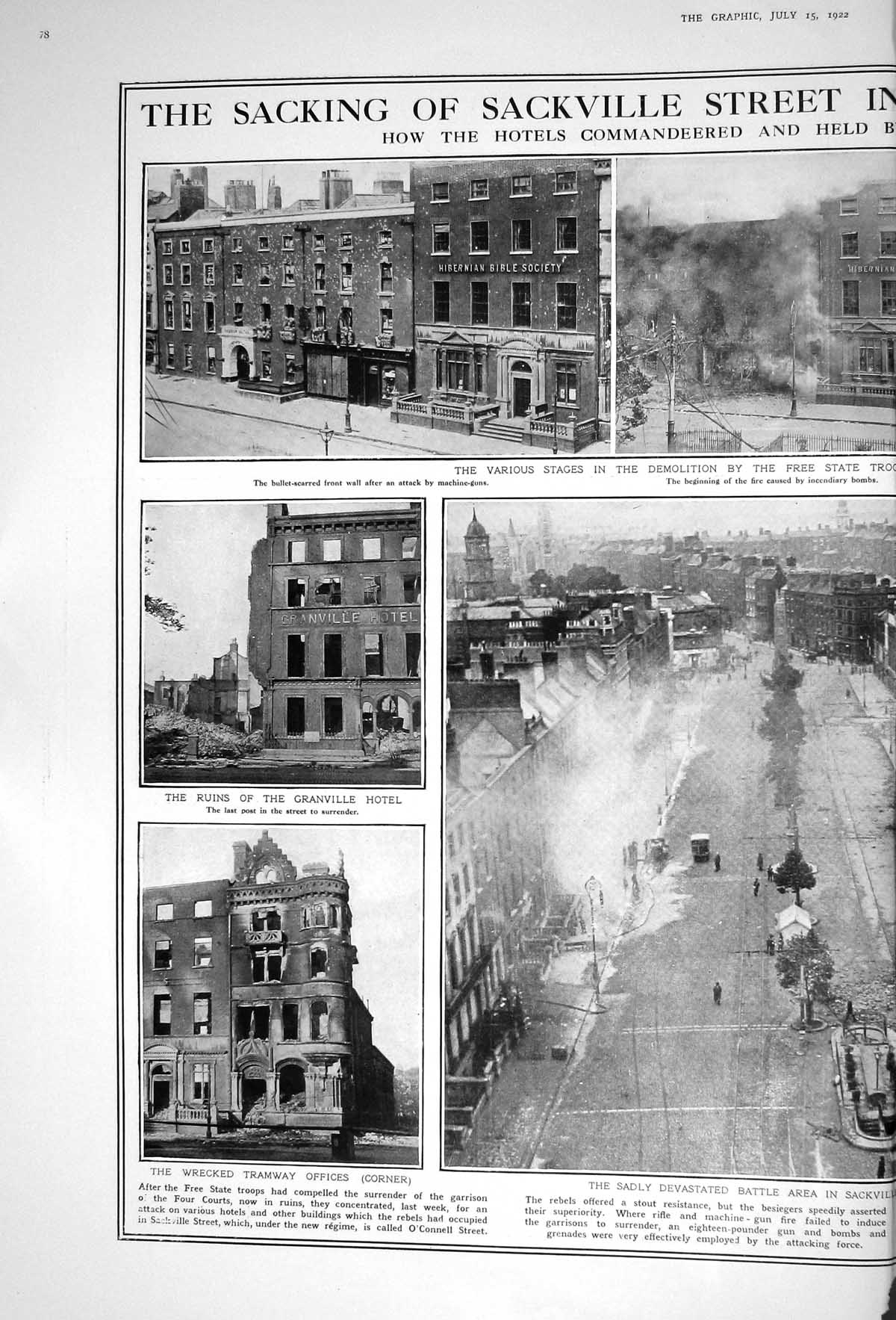 Old 1922 Sackville Street Granville Hotel Tramway Offices Hammam Rebe 20th
