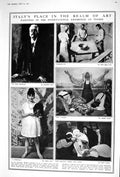 Antique Old Print 1922 Italy Art Venice Girl Tribune Benedicite Plague Cross