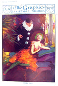 Antique Old Print 1922 Colour Christmas Romance Mistletoe Tragedy Jane Story
