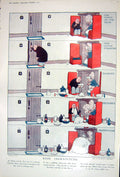 Antique Old Print 1922 Darby Joan Christmas Scene Ice Skating Comedy Colour