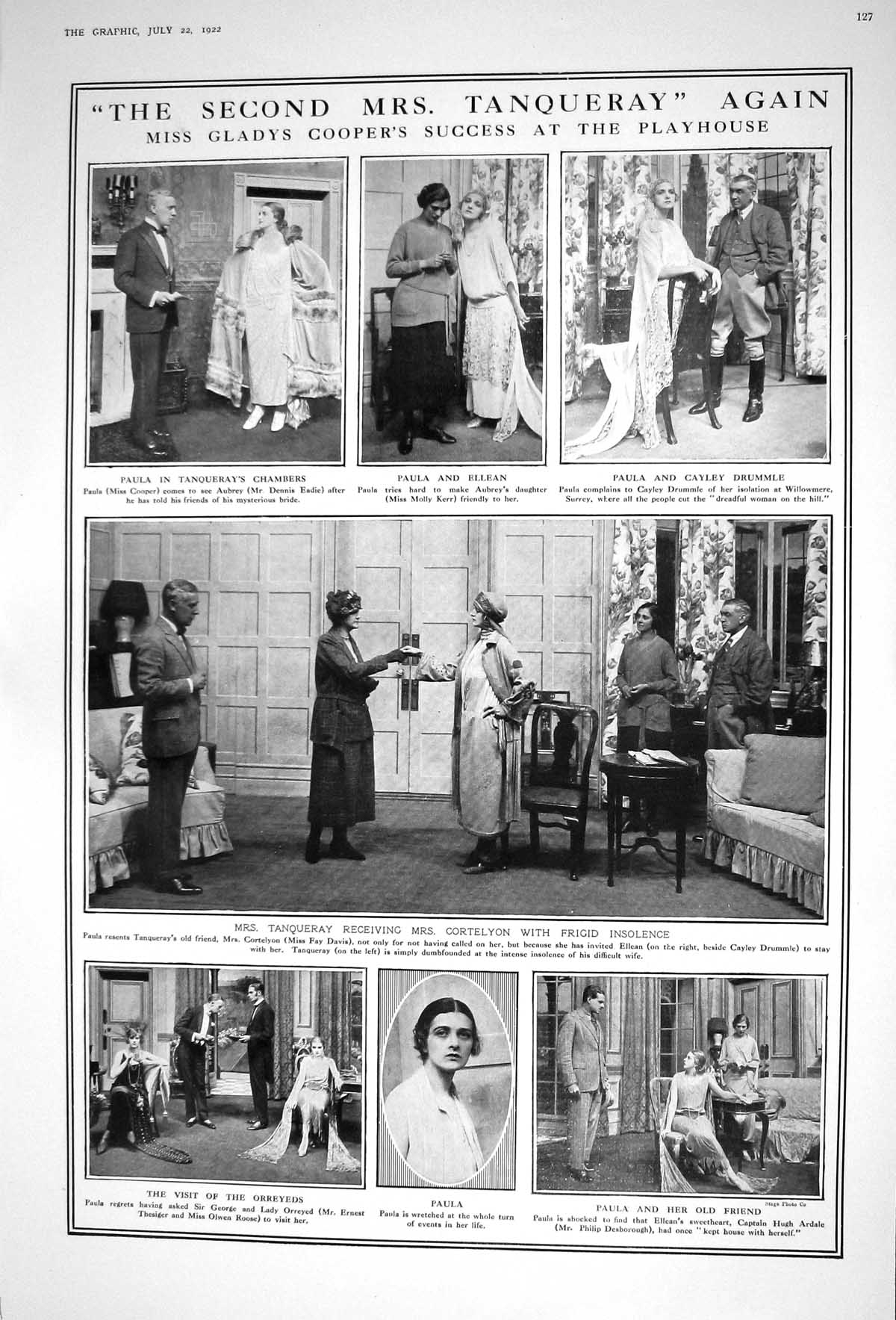 Old 1922 Gladys Cooper Playhouse Theatre Kerr Roose Desborough Prince 20th