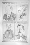 Old 1922 Physicians Caricatures Morris Crichton-Browne Pringle Penn H 20th