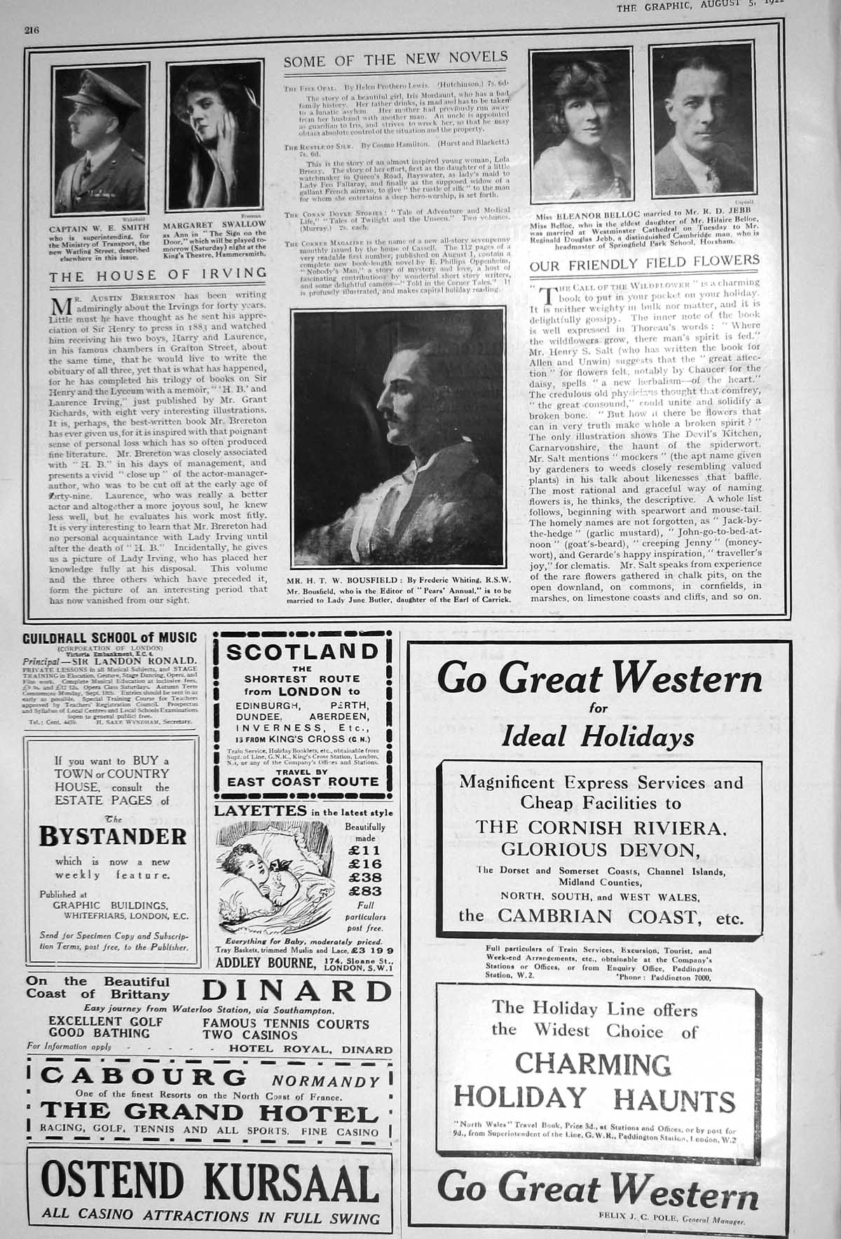Old 1922 Captain Smith Margaret Swallow Eleanor Belloc Jebb Bousfield 20th