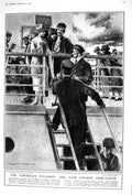 Original Old Vintage Print 1922 Transatlantic Passenger Ship Tourists America
