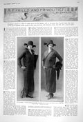 Old Print 1922 Ladies Fashion Smart Coat-Frock Mole Grey Velours De Laine 20th
