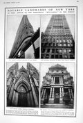 Old 1922 New York Flat-Iron Patrick'S Roman Catholic Cathedral Solway 20th