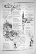 Original Old Vintage Print 1922 Story Illustration Home Thoughts Alexander Gray