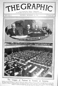 Old 1922 League Nations Session Geneva Lloyd George Edwards King Serb 20th