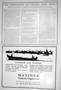 Antique Old Print 1922 Advertisement Matinee Turkish Cigarettes Allan Ramsay