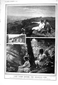 Antique Print 1922 Hillside Wales Holidays Wye Valley Monmouth Picnic Party