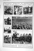 Old Vintage Print 1922 Grape Harvest Vineyards Germany Rhineland Industry 20th
